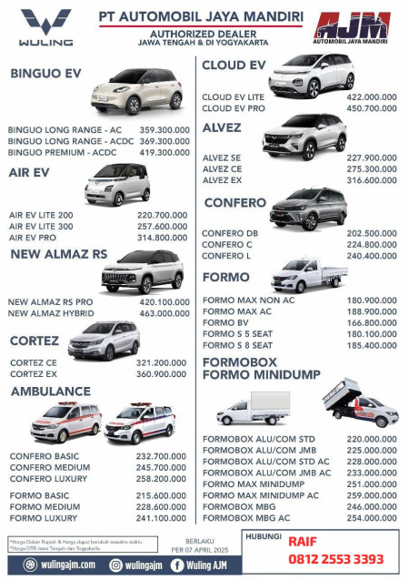 Price List April 2025