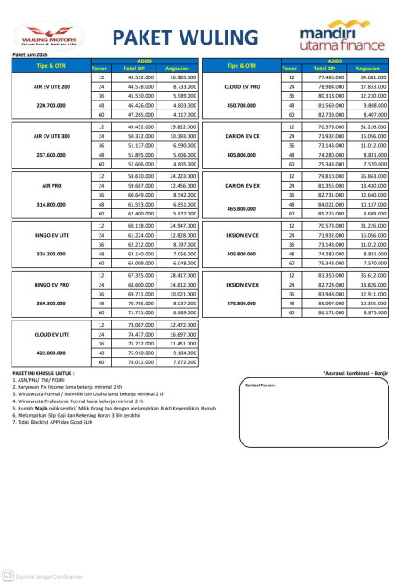 MANDIRI UTAMA FINANCE - Mitra Pembiayaan Wuling Semarang